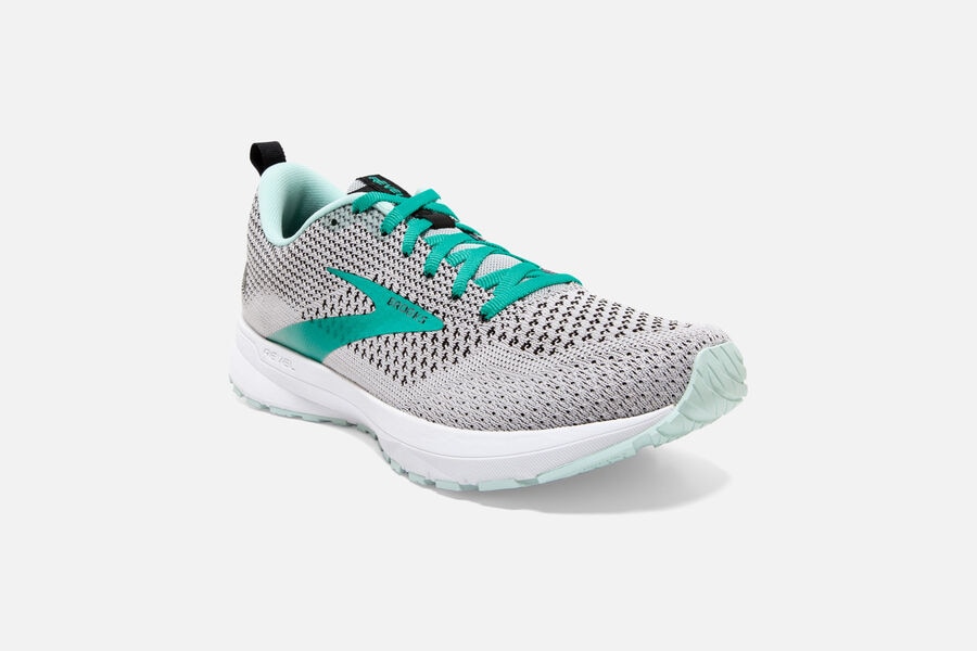 Revel 4 Road Brooks Running Shoes NZ Womens - White/Turquoise - GXTYUJ-630